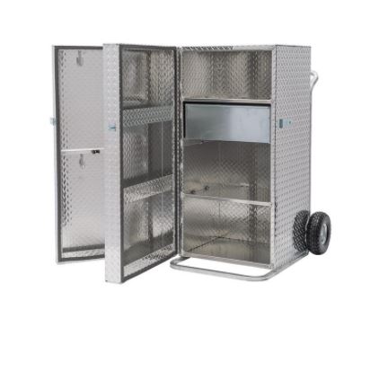 4' Dolly Two-Door Dolly Showbox, Aluminum by Weaver